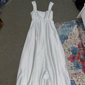Show me your Mumu white bridesmaid dress
